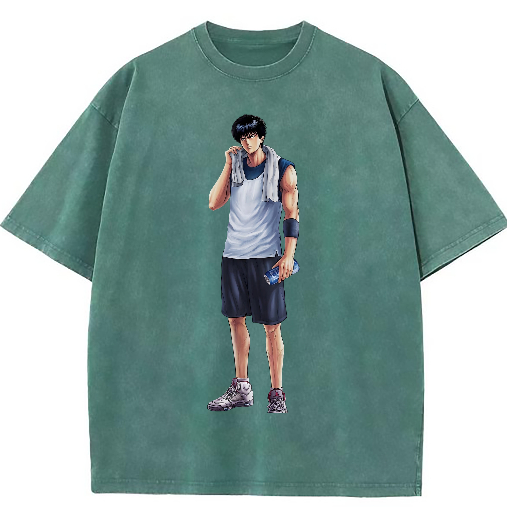 （画像用） SLAM DUNK／スラムダンク 綿100% ヴィンテージ風 半袖Tシャツ（フロントプリント）